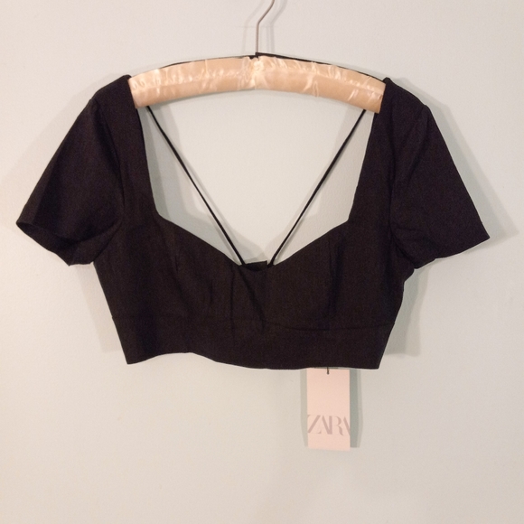 NWT | Zara Women's Open Back Crop Top | Size M - Picture 4 of 6